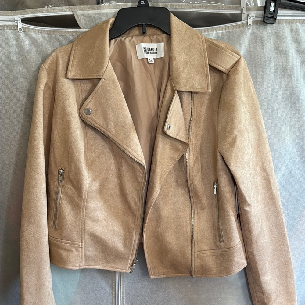 BB Dakota Women's Faux Suede Moto Jacket